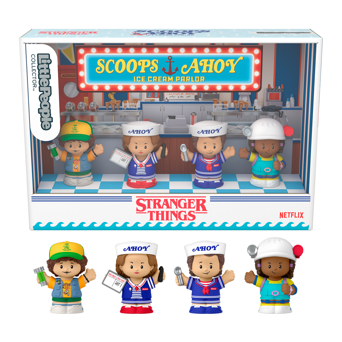 Little People Collector Stranger Things: Scoops Troop Special Edition Set, 4 Figures