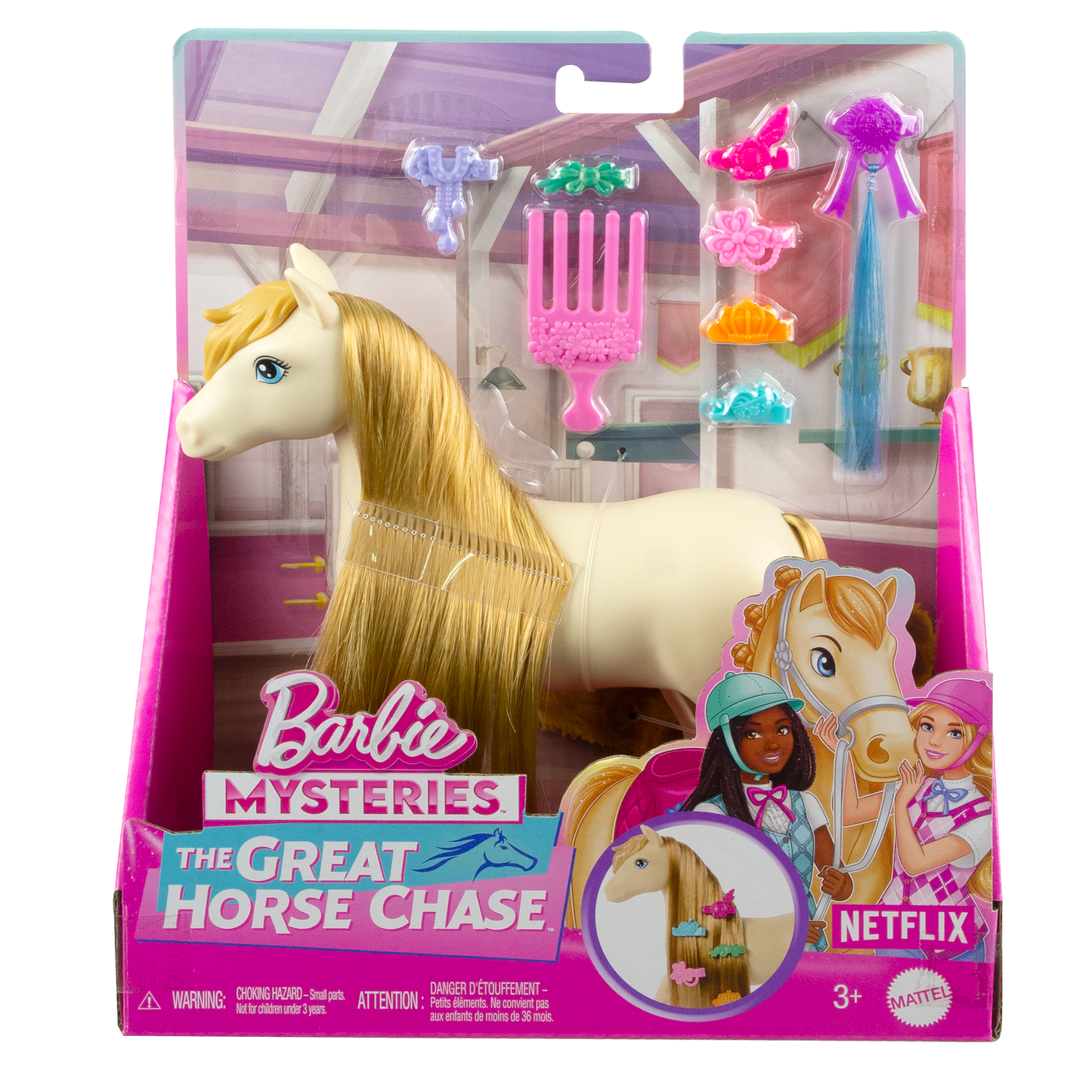 Barbie Mysteries The Great Horse Chase Tornado Pony and Accessories