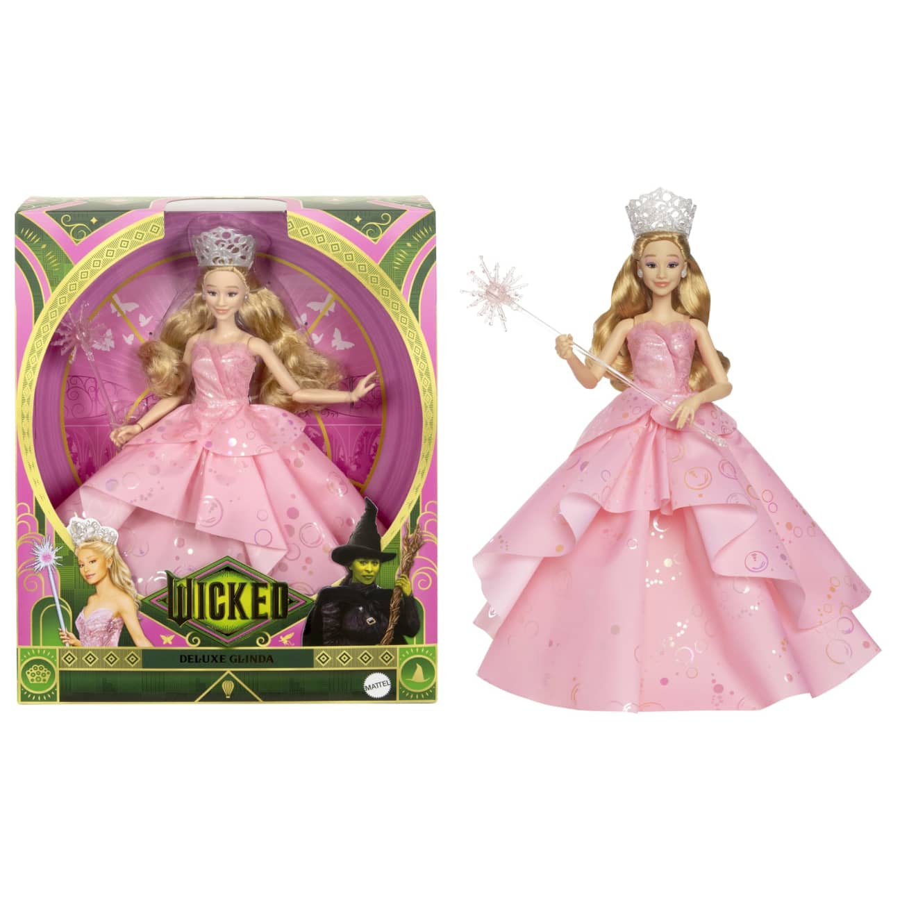 Bundle: Wicked’s Glinda Deluxe Fashion Doll Set