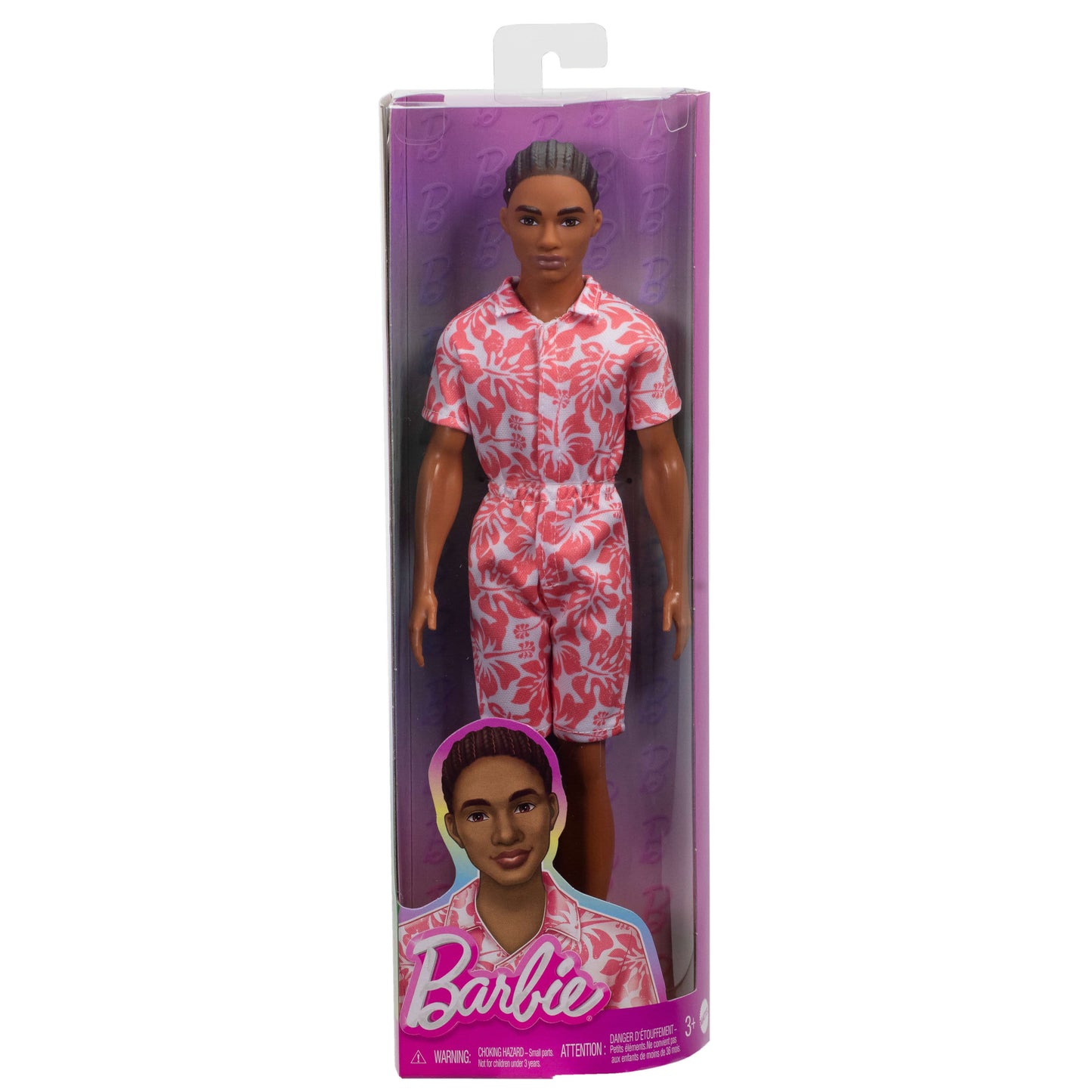 Barbie Fashionistas Ken Doll #235 in Hawaiian Print Jumpsuit with Green Sandals