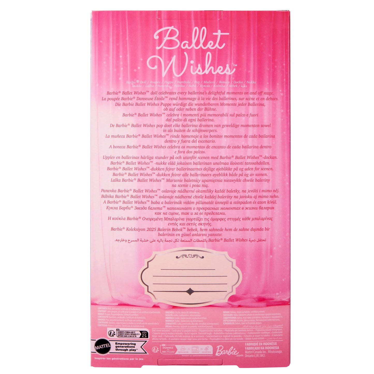 Barbie Ballet Wishes Doll (SIOC)