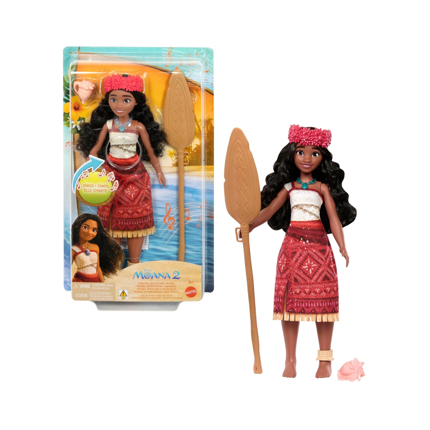 Disney Moana 2 Singing Adventure Moana Doll & Accessories