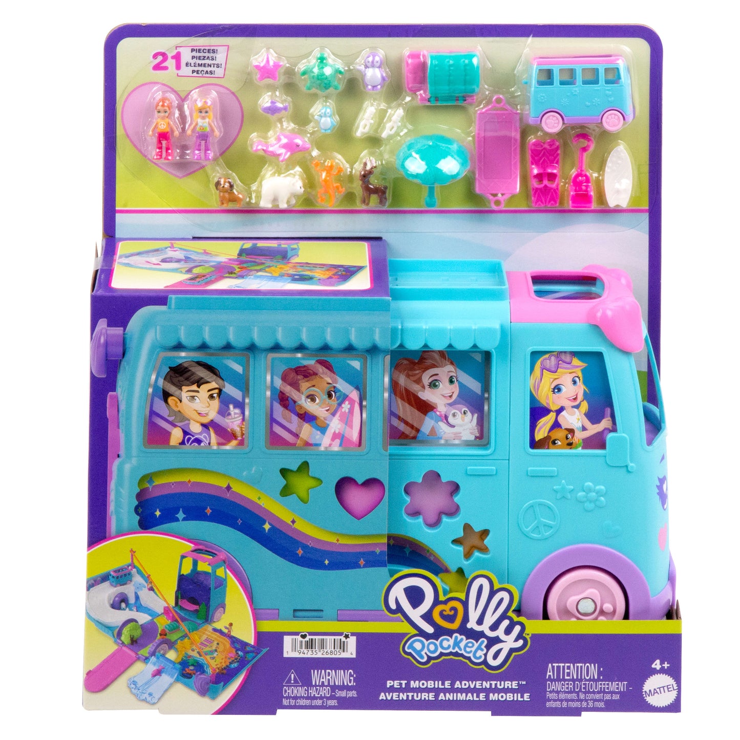 Polly Pocket Pet Mobile Adventure Playset