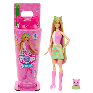 Barbie Pop Reveal Shakes Series Doll & Accessories Set, Scented Cute Kitten Fashion Doll