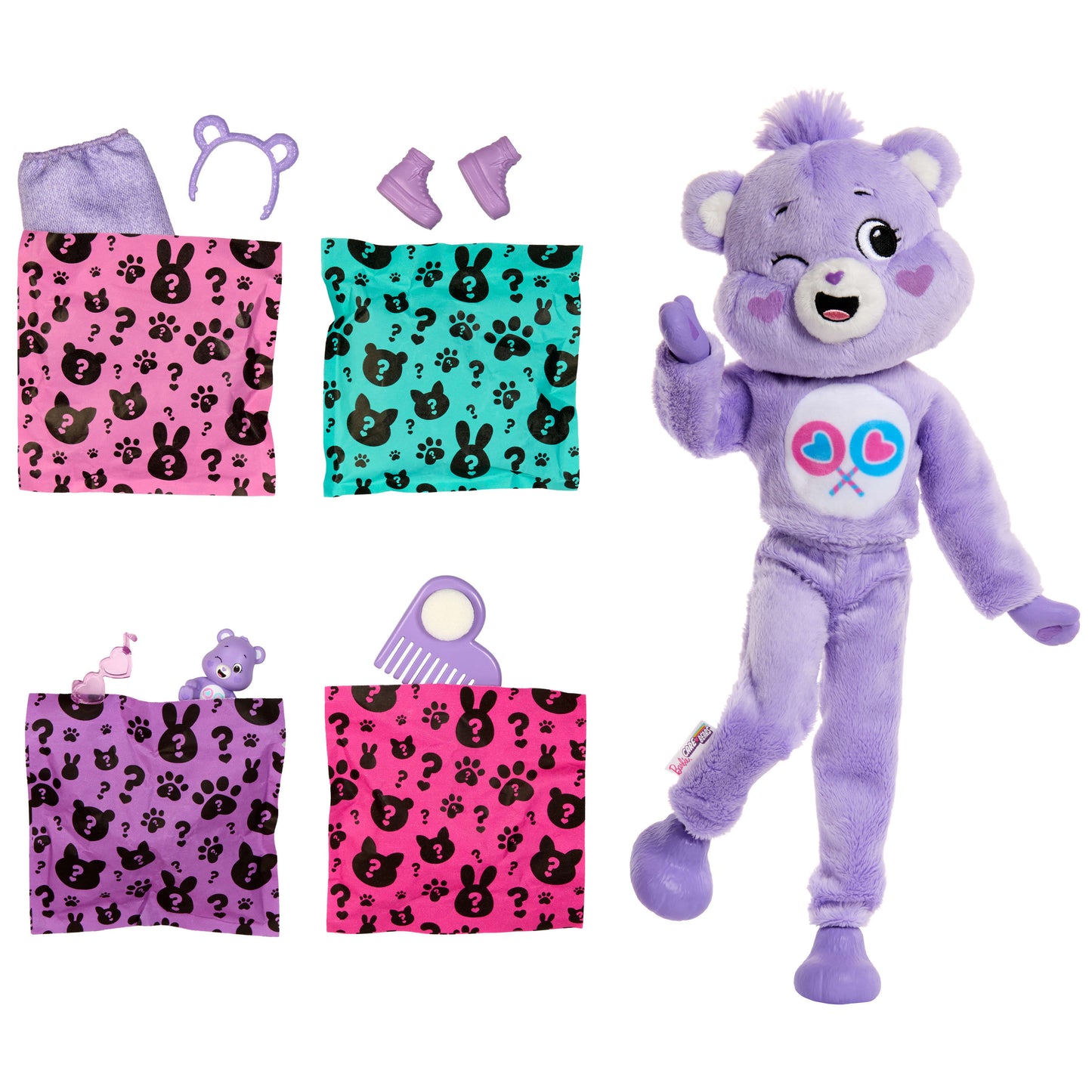 Barbie Cutie Reveal Care Bears Series Doll - Purple