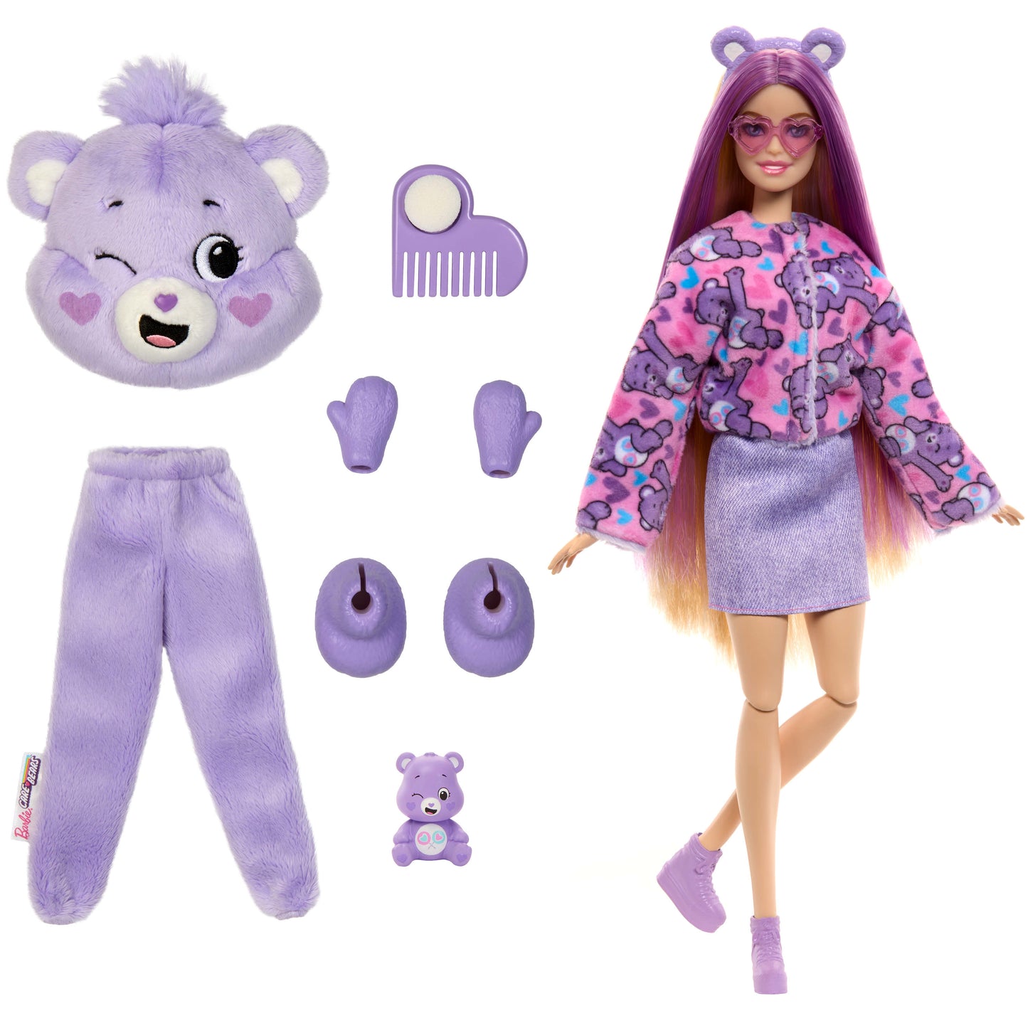 Barbie Cutie Reveal Care Bears Series Doll - Purple