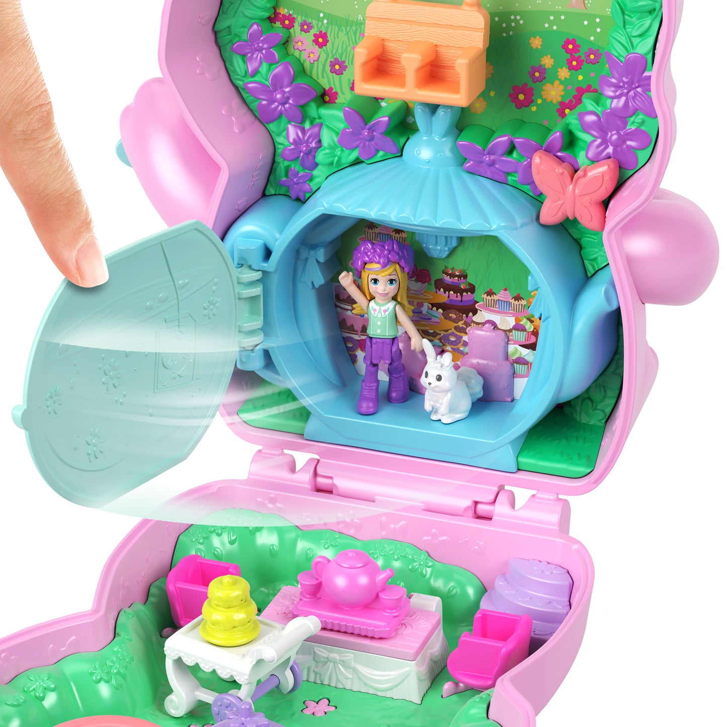 Polly Pocket Tea Party Bunny Compact Playset