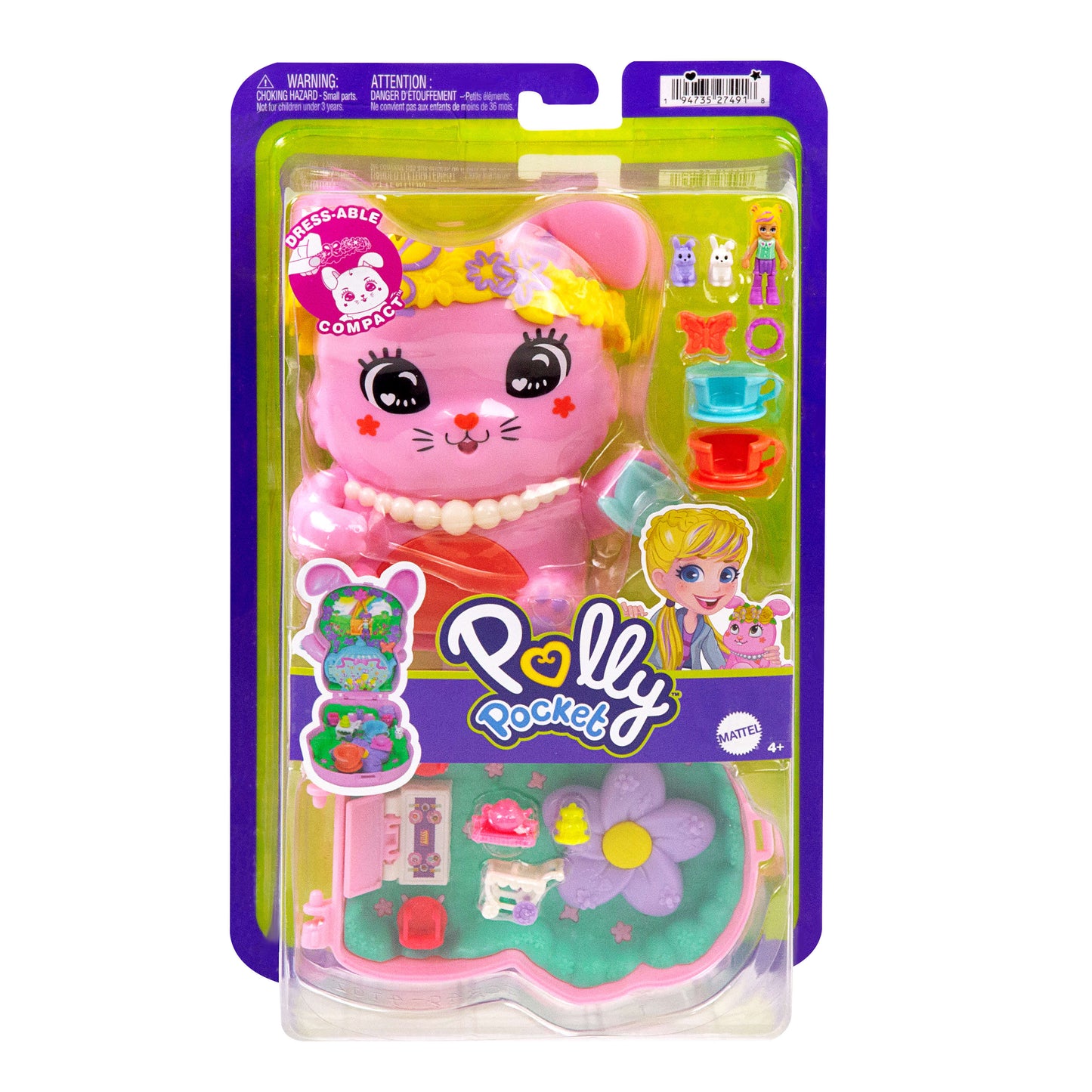 Polly Pocket Tea Party Bunny Compact Playset