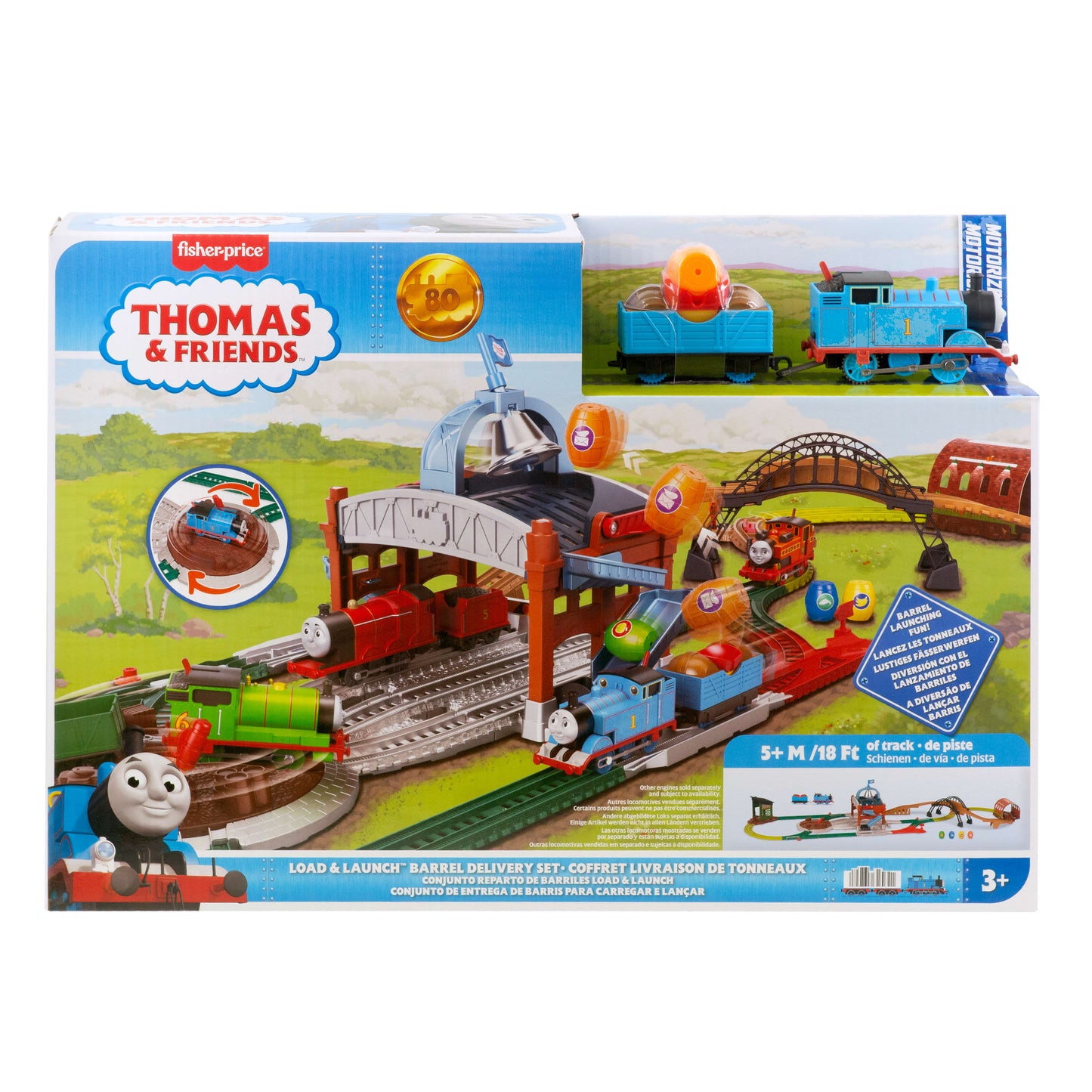 Thomas & Friends 80th Load & Launch Barrel Delivery Set