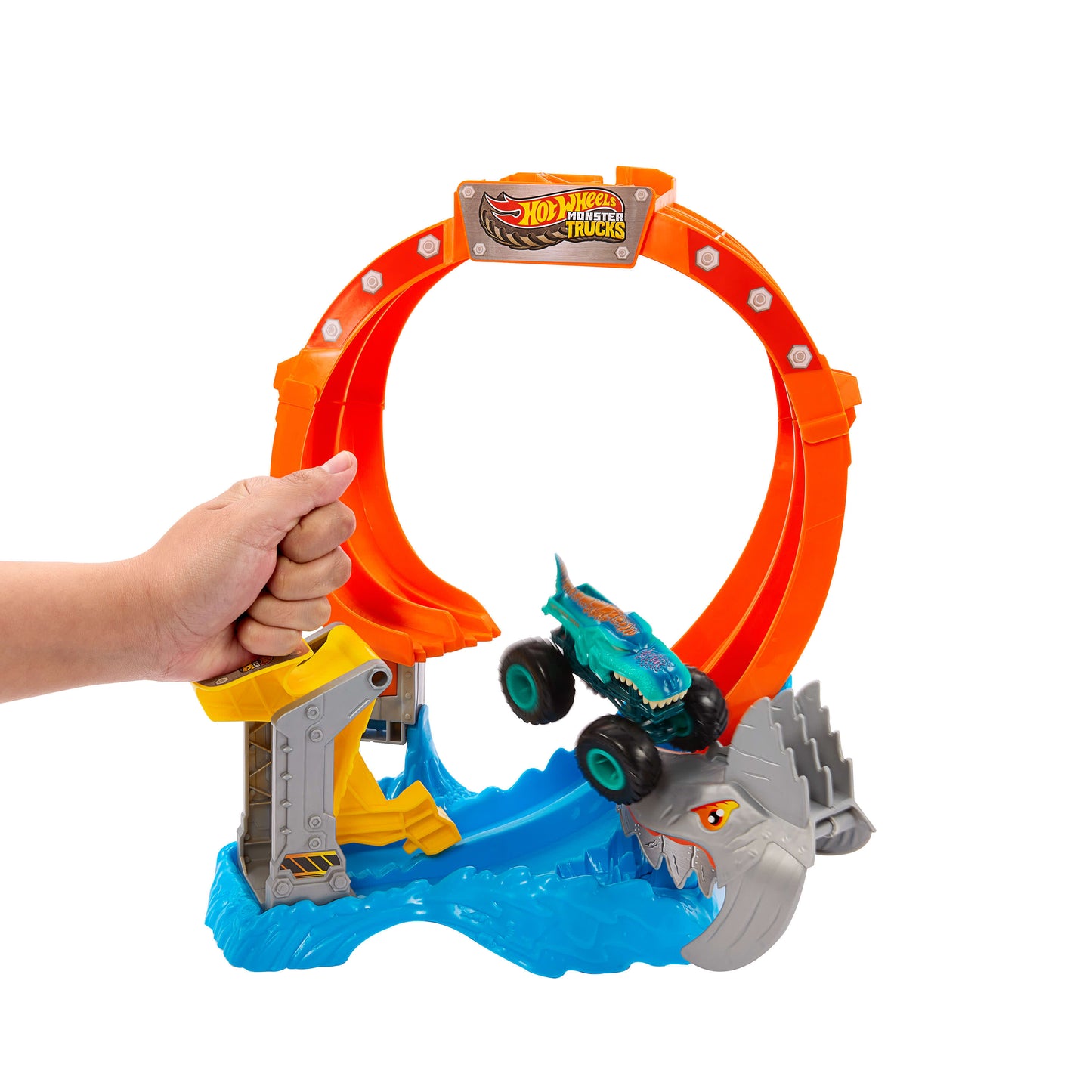 Hot Wheels Monster Trucks Spiral Shark Smash