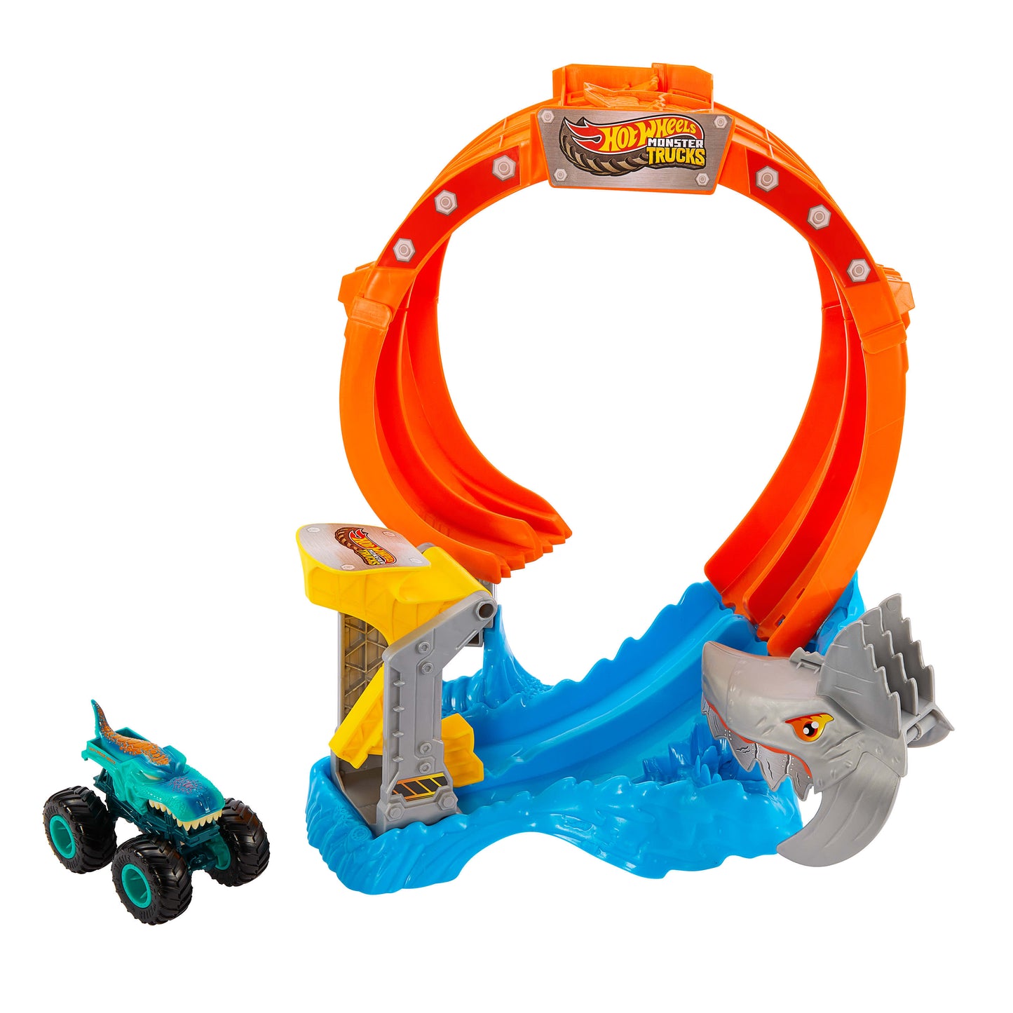 Hot Wheels Monster Trucks Spiral Shark Smash