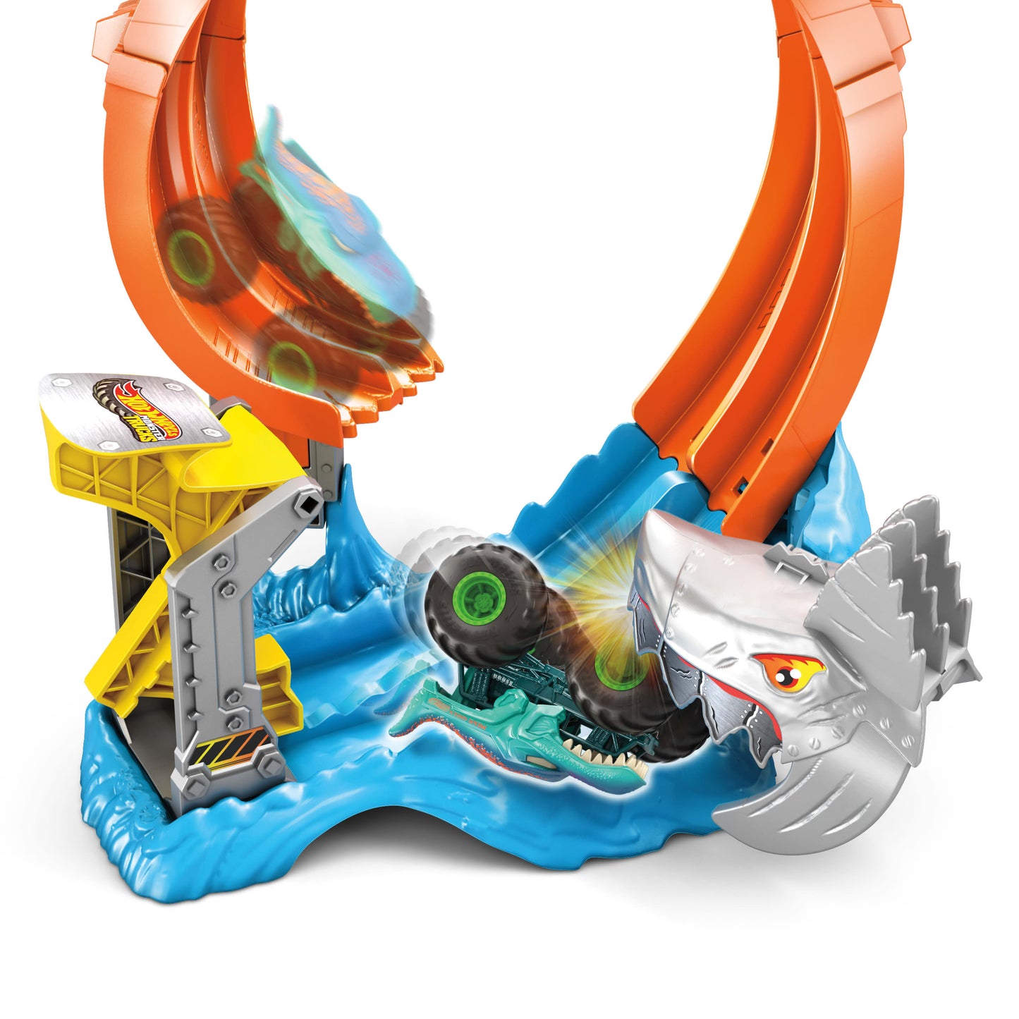 Hot Wheels Monster Trucks Spiral Shark Smash
