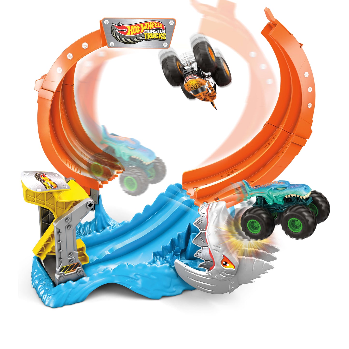 Hot Wheels Monster Trucks Spiral Shark Smash