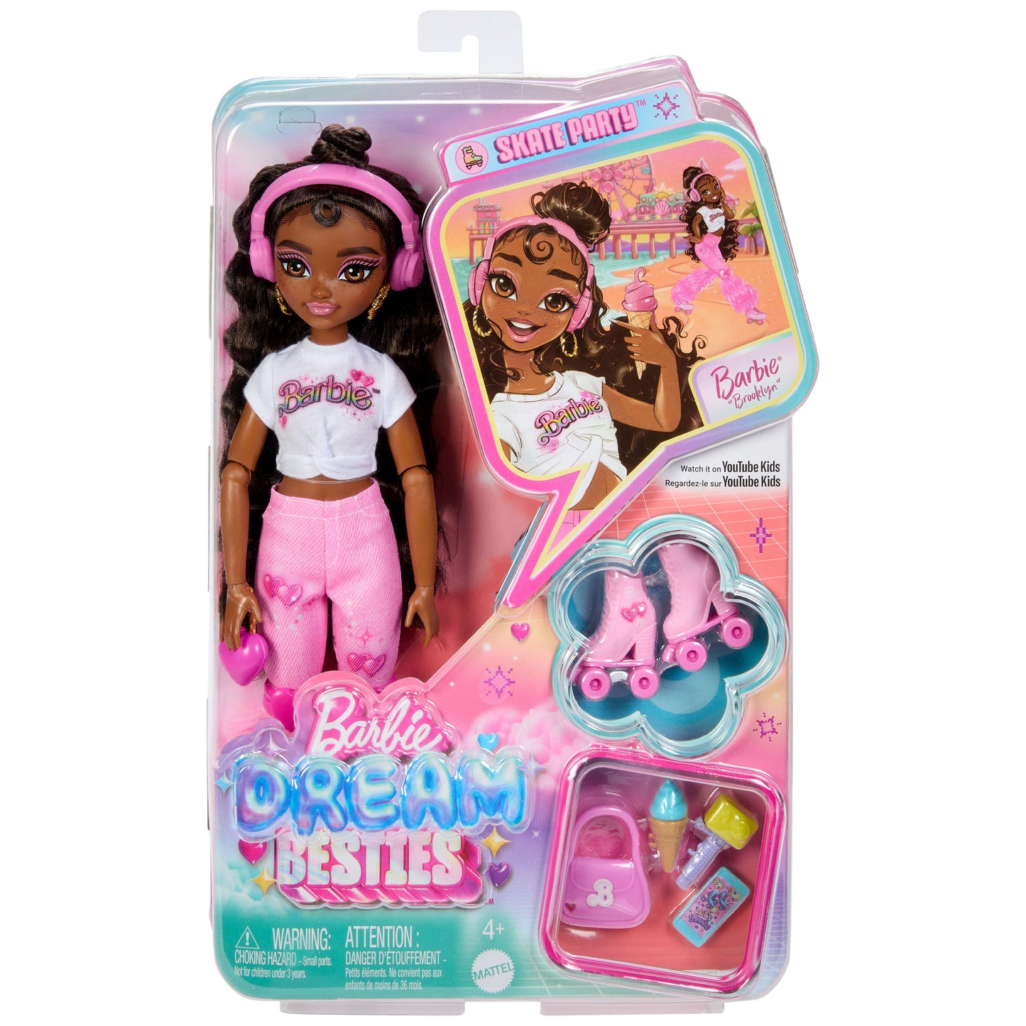 Dream Besties Barbie Brooklyn Roller Skating Fashion Doll