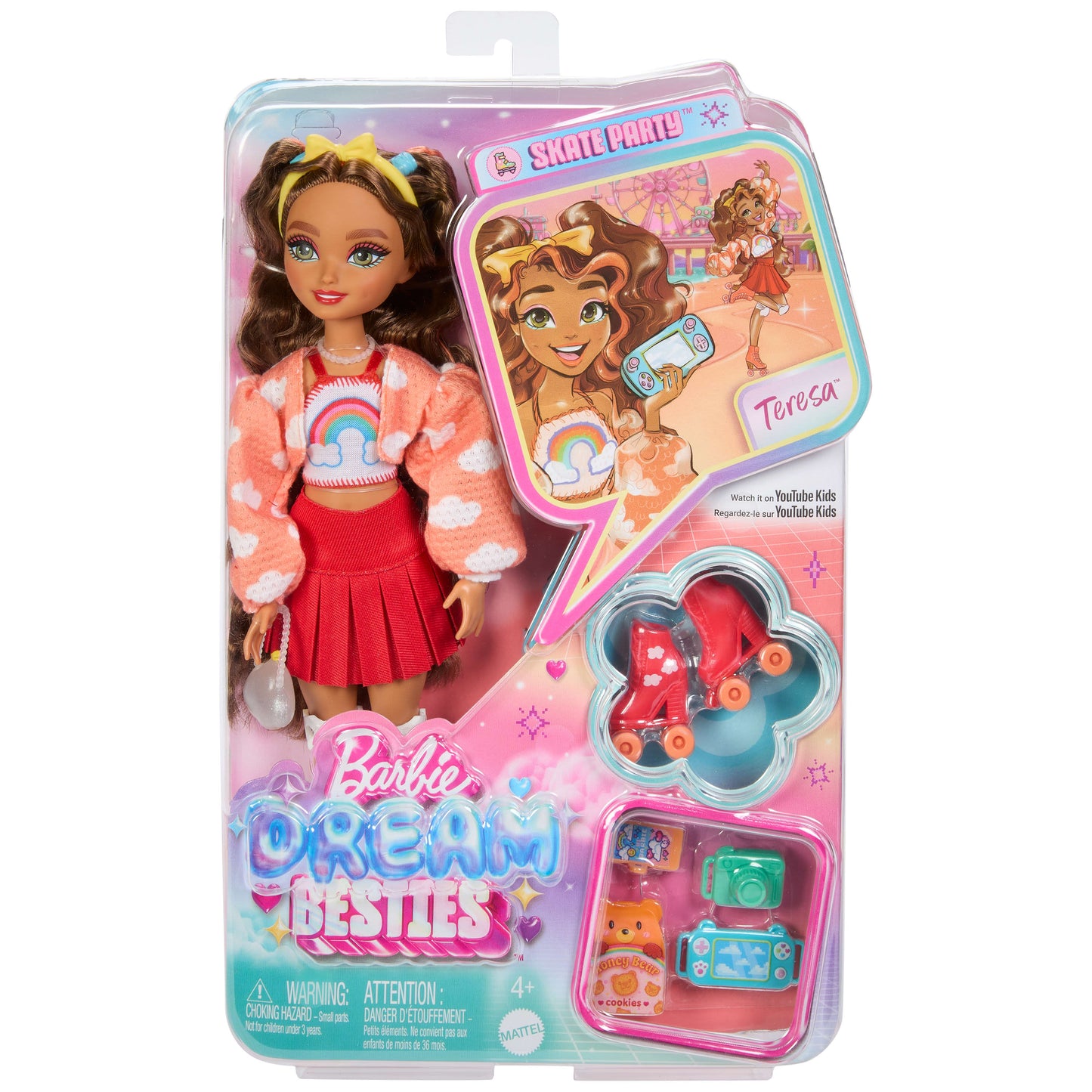 Dream Besties Barbie Teresa Roller Skating Fashion Doll