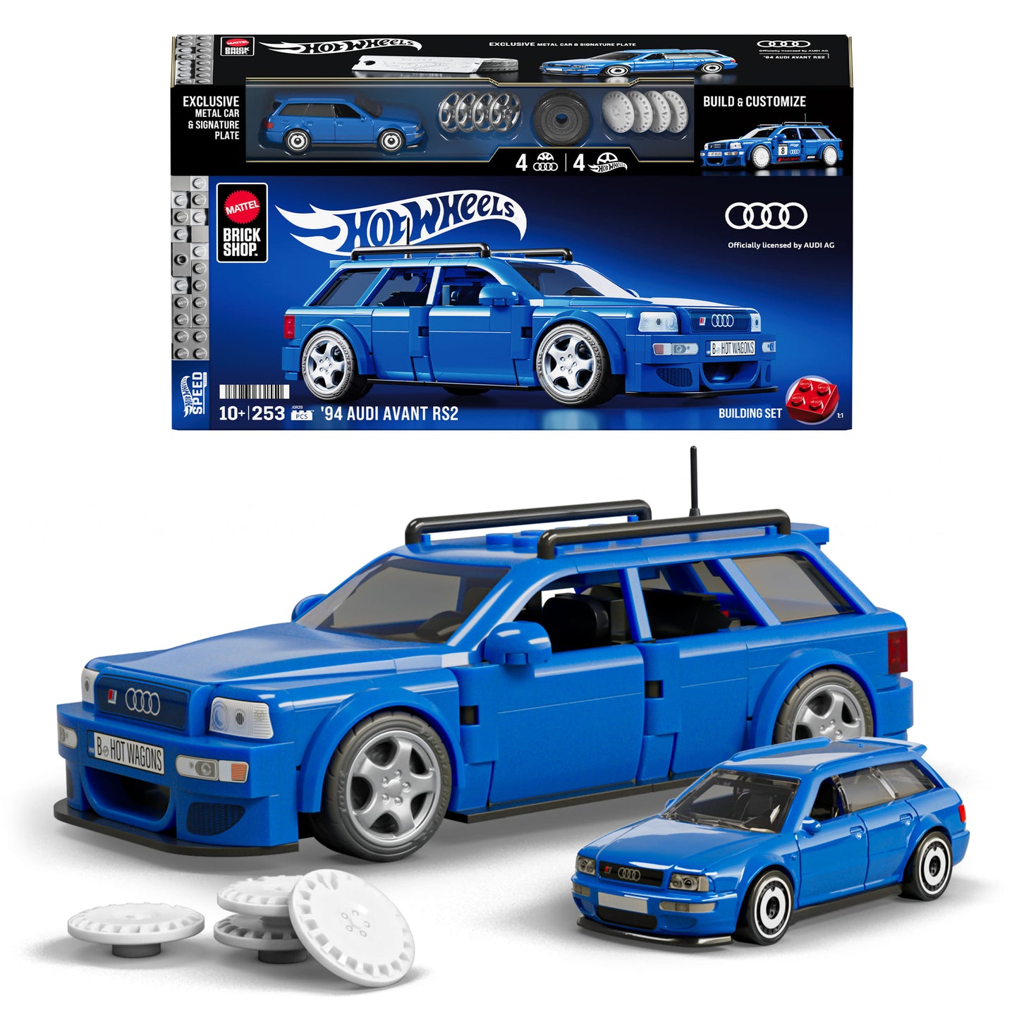Bundle: Mattel Brick Shop Hot Wheels Speed Series Audi, Maserati & Cadillac Set
