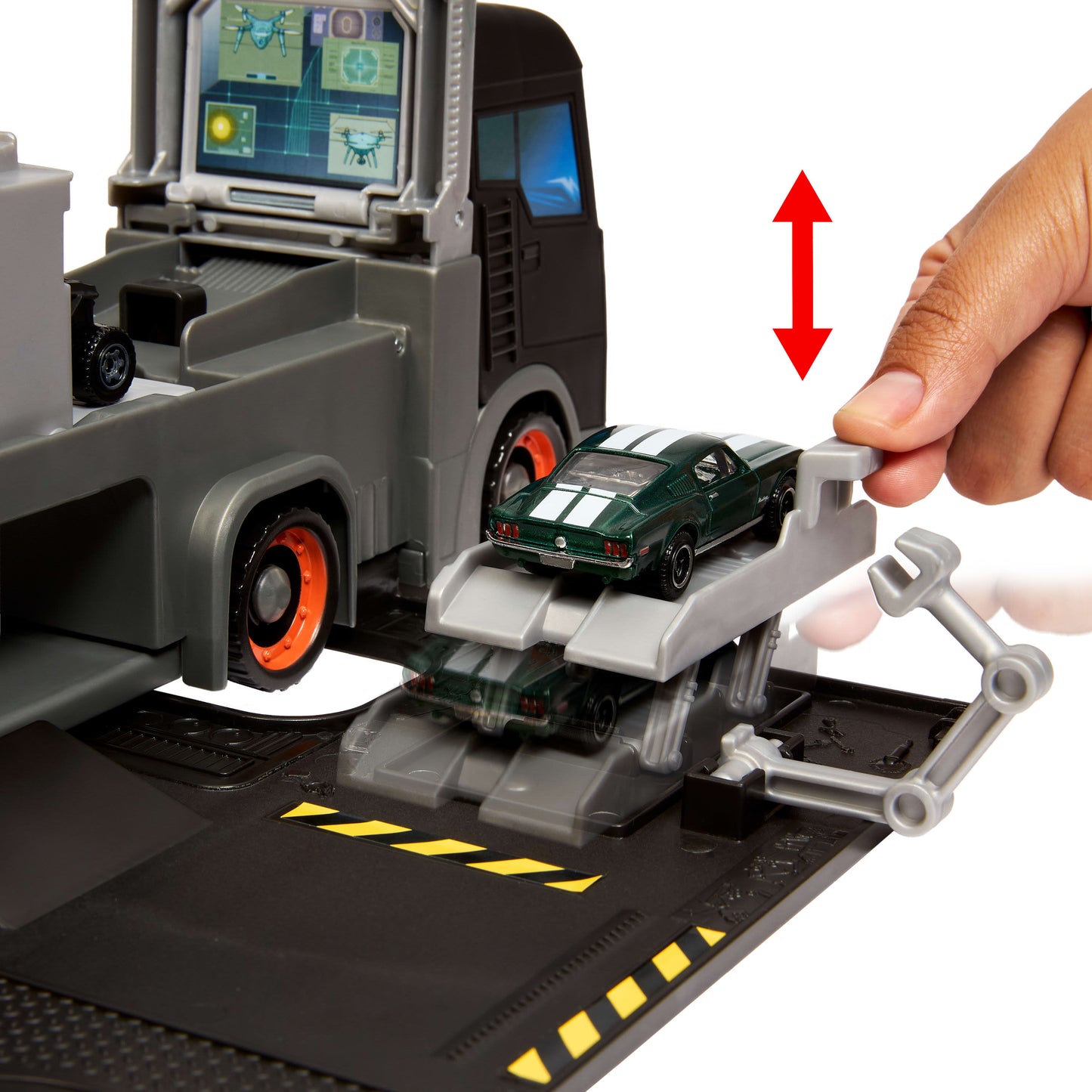 Matchbox Transforming Mobile Command, Large-Scale Vehicle with Helicopter & 2 Toy Cars from the Movie