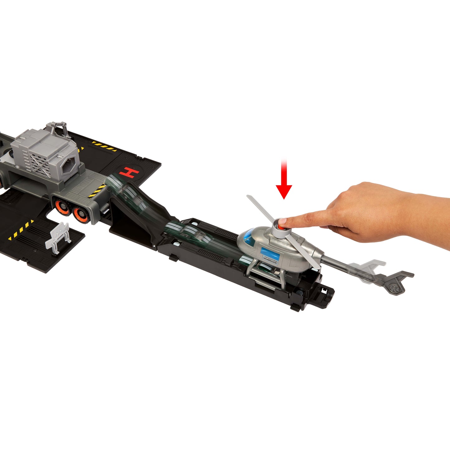 Matchbox Transforming Mobile Command, Large-Scale Vehicle with Helicopter & 2 Toy Cars from the Movie