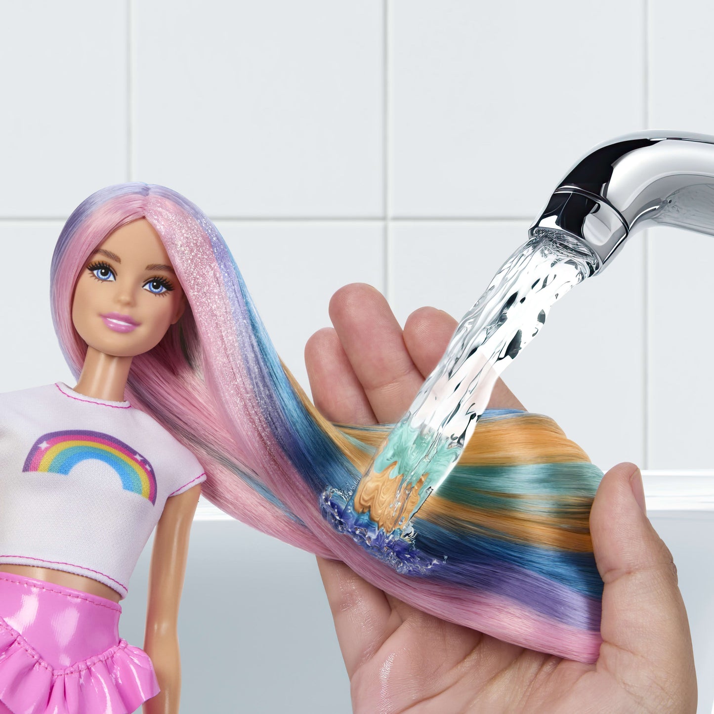 Barbie Rainbow Sparkle Hair Doll