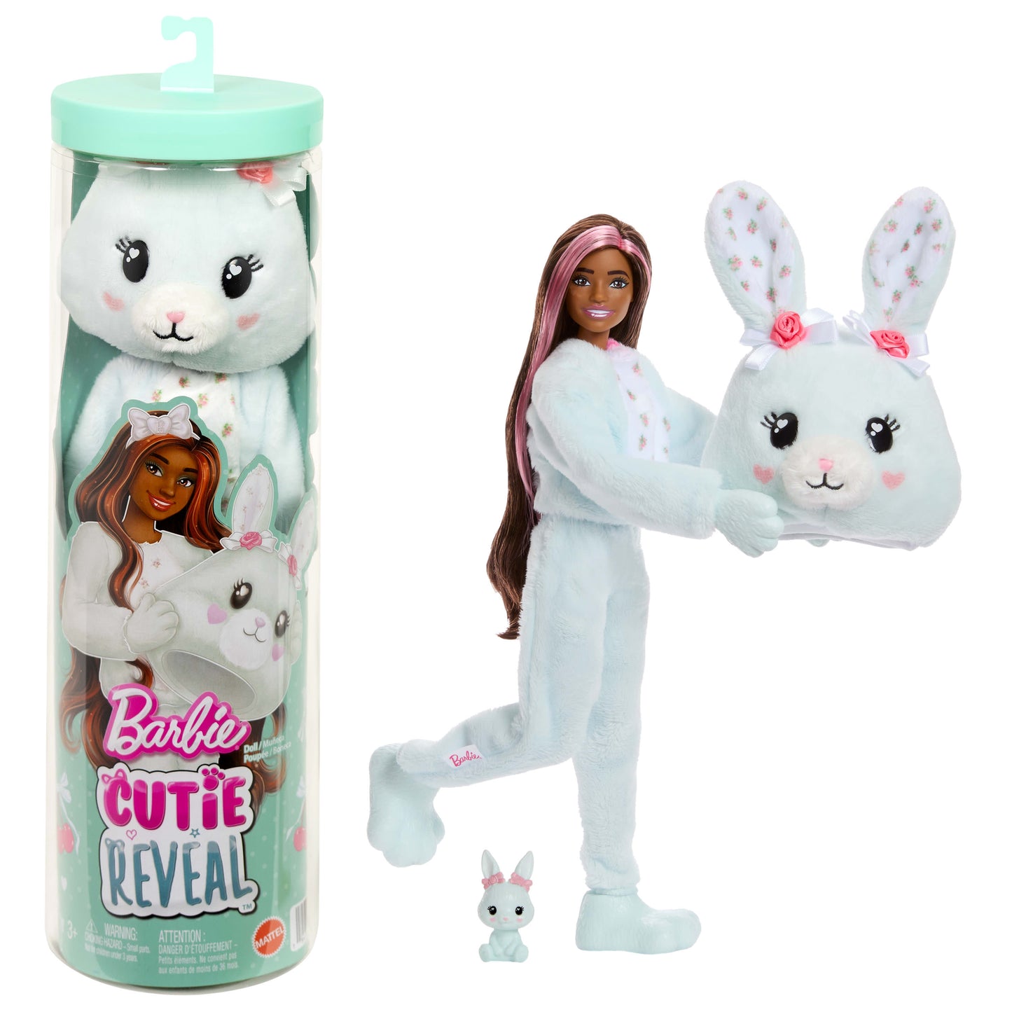 Bundle: Care Bears Barbie Cutie Reveal 3 Dolls - Lamb, Bunny and Kitten