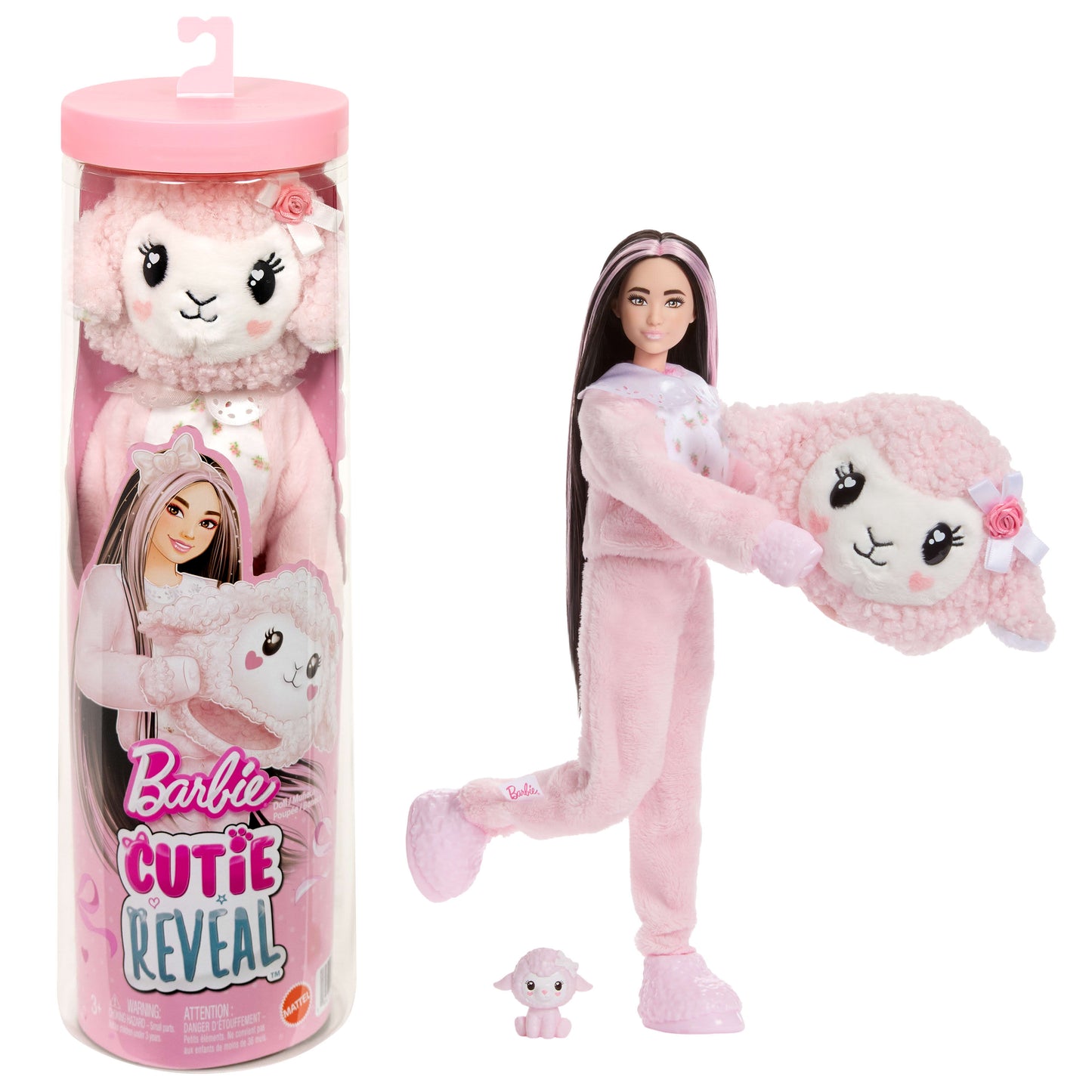 Bundle: Care Bears Barbie Cutie Reveal 3 Dolls - Lamb, Bunny and Kitten