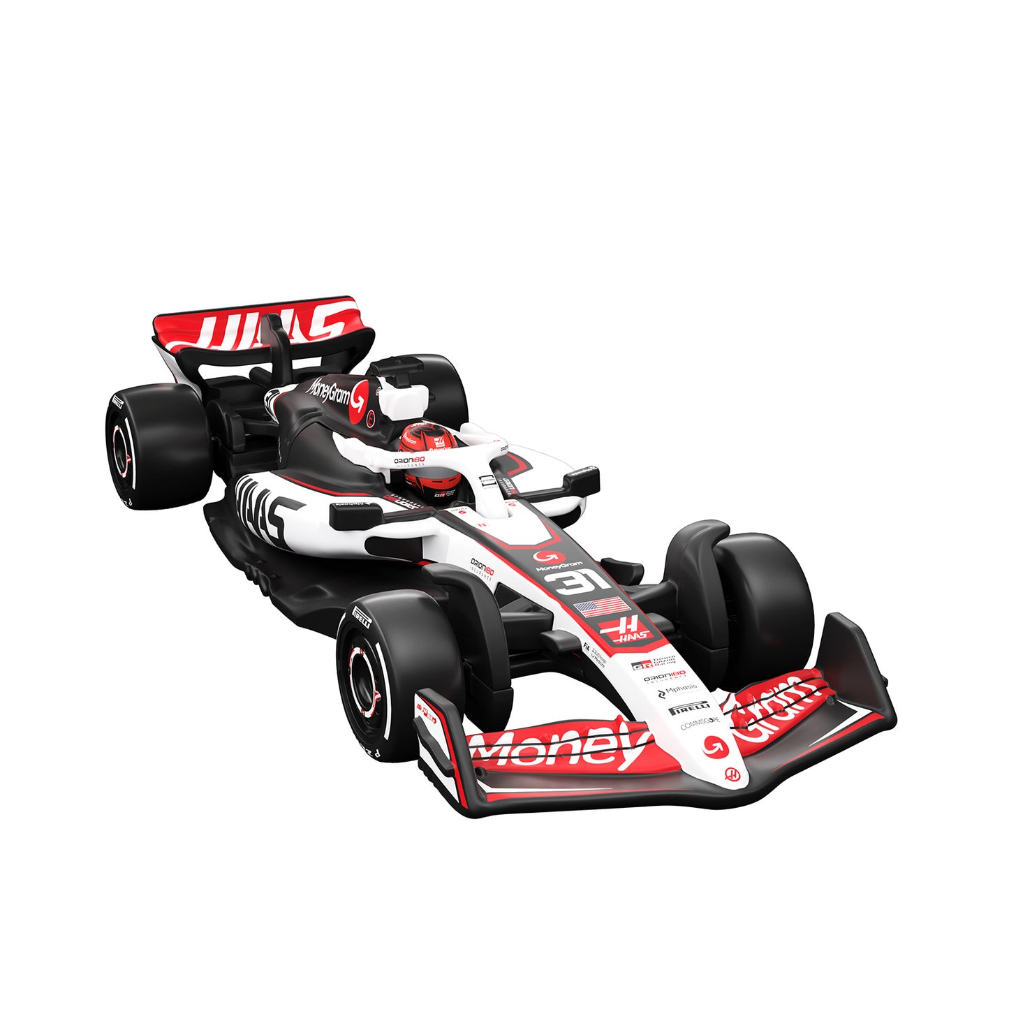 Hot Wheels Premium Collectible MoneyGram Haas F1® Team Car - Esteban Ocon