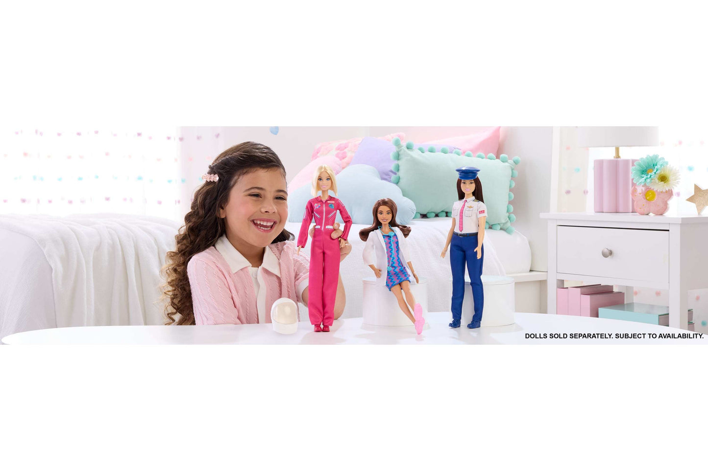 Barbie Careers Pilot Doll & Accessory, Fashion Doll Wearing Removable Uniform & Shoes with Hat