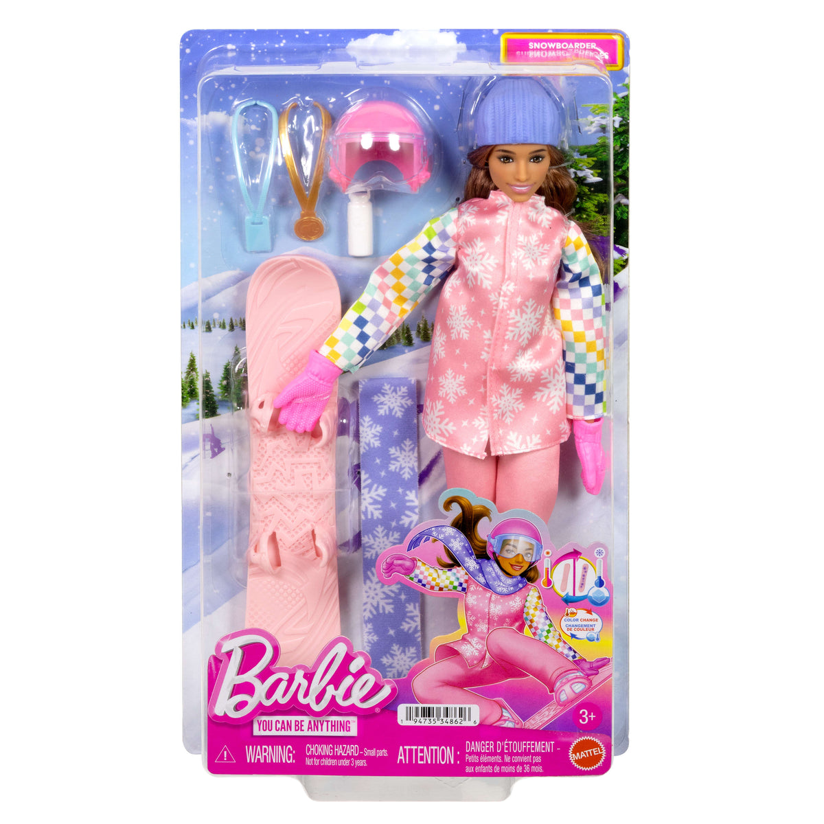 Barbie Snowboarder Doll And Accessories