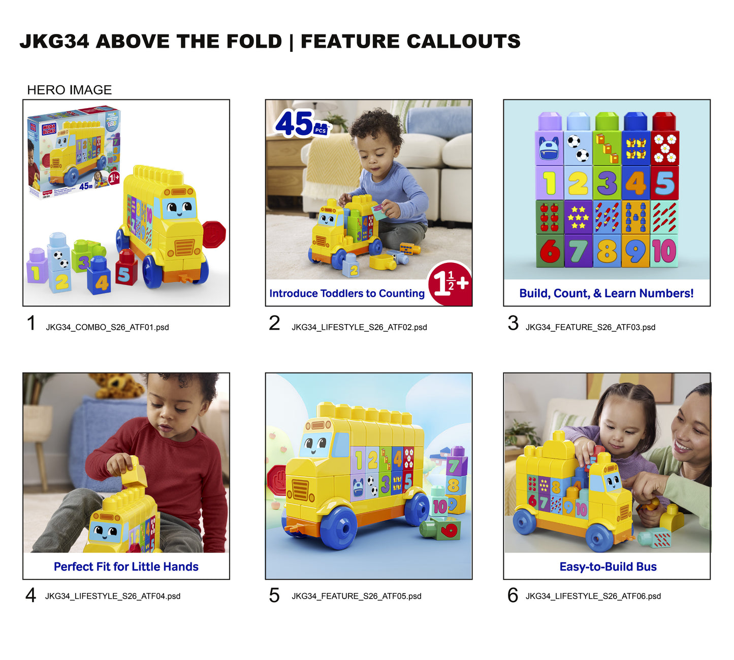 MEGA BLOKS  Build & Count Bus