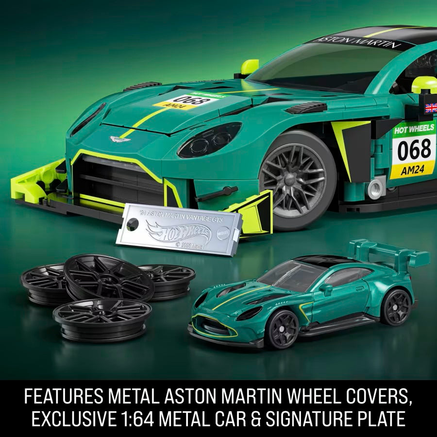 Mattel Brick Shop Hot Wheels '24 Aston Martin Vantage Gt3 Building