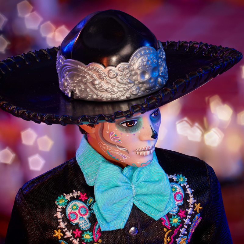 Barbie Signature Día De Muertos 2024 Collectible Ken Doll in Black Suit With Hat