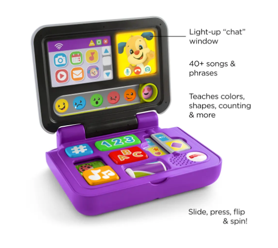 Bundle: Fisher-Price Laugh & Learn Click & Learn Laptop + Laugh & Learn Sis' Remote