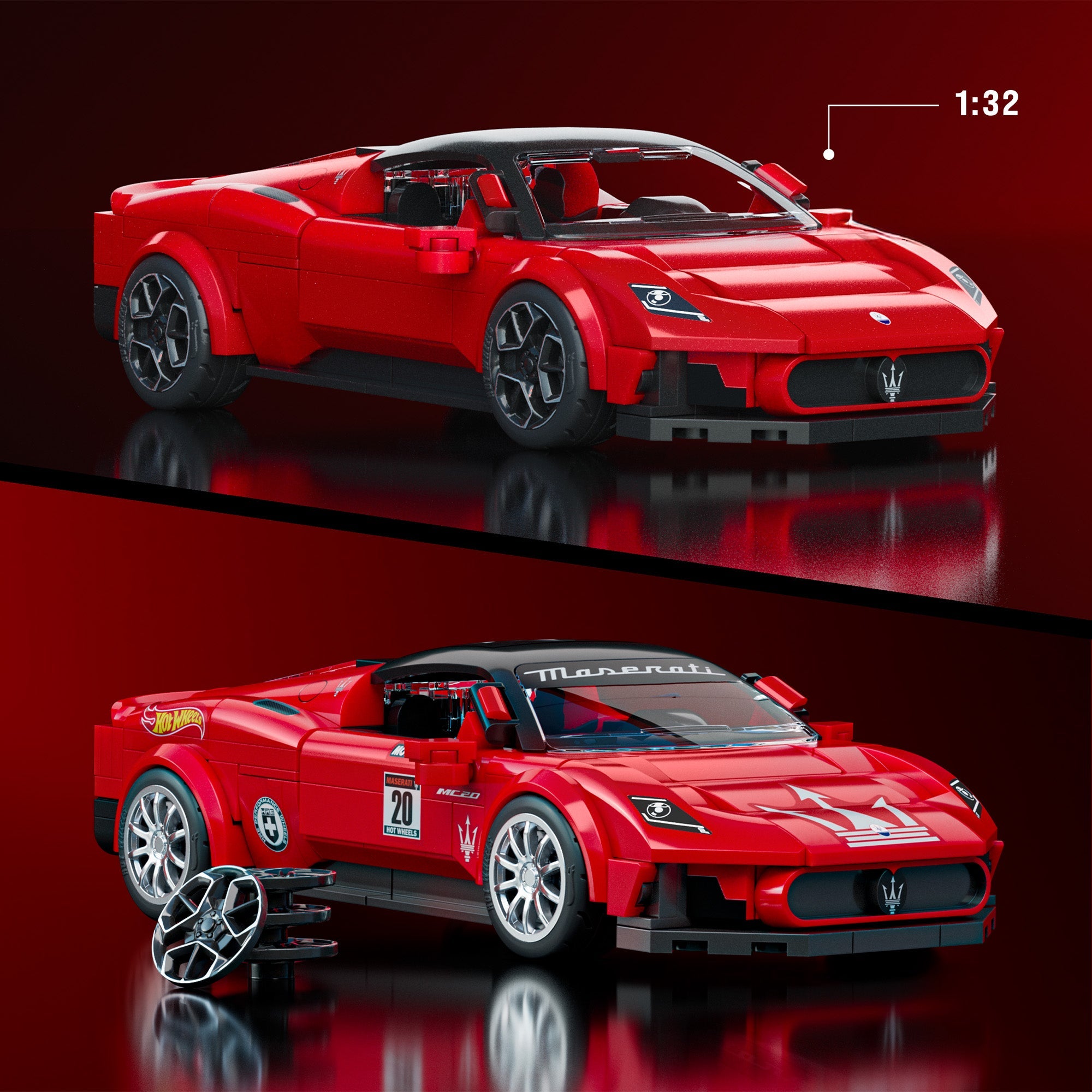 Mattel Brick Shop Hot Wheels Maserati MC20 Building Set – Shop