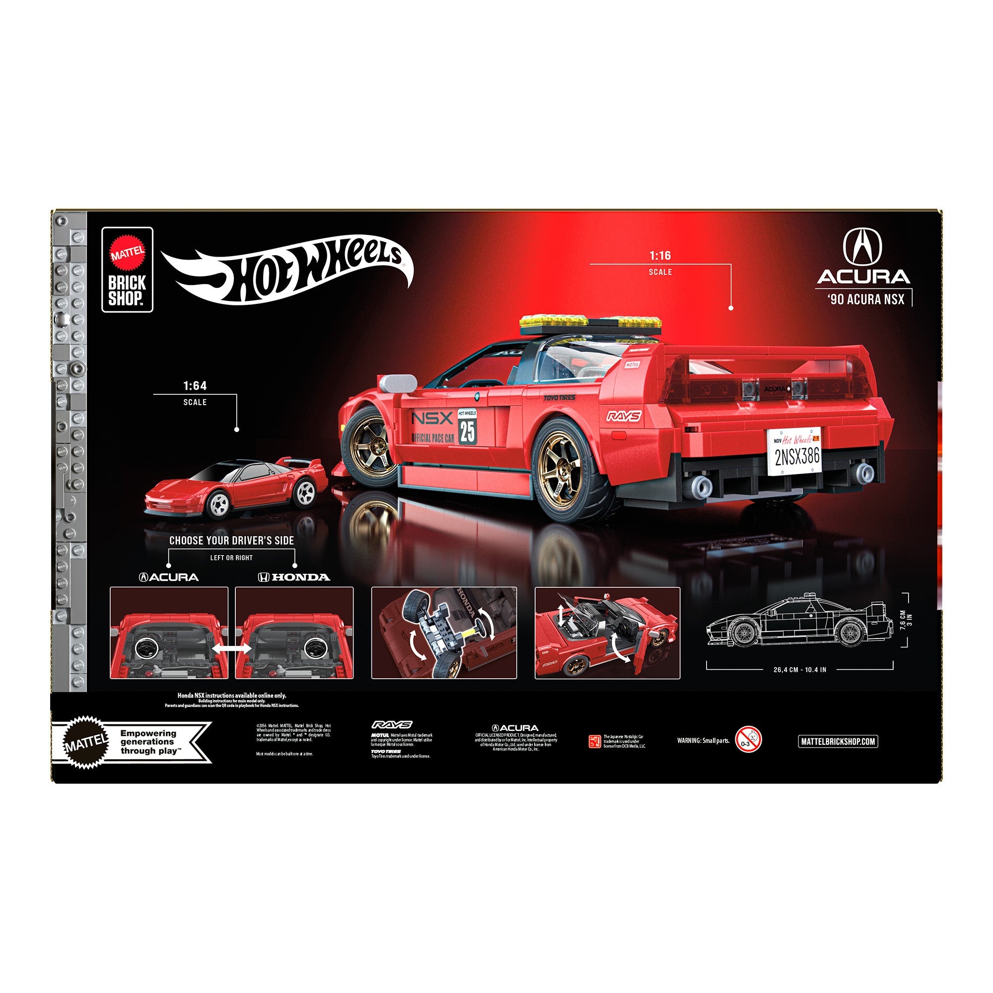 Mattel Brick Shop Hot Wheels '90 Acura NSX Building Set – Shop