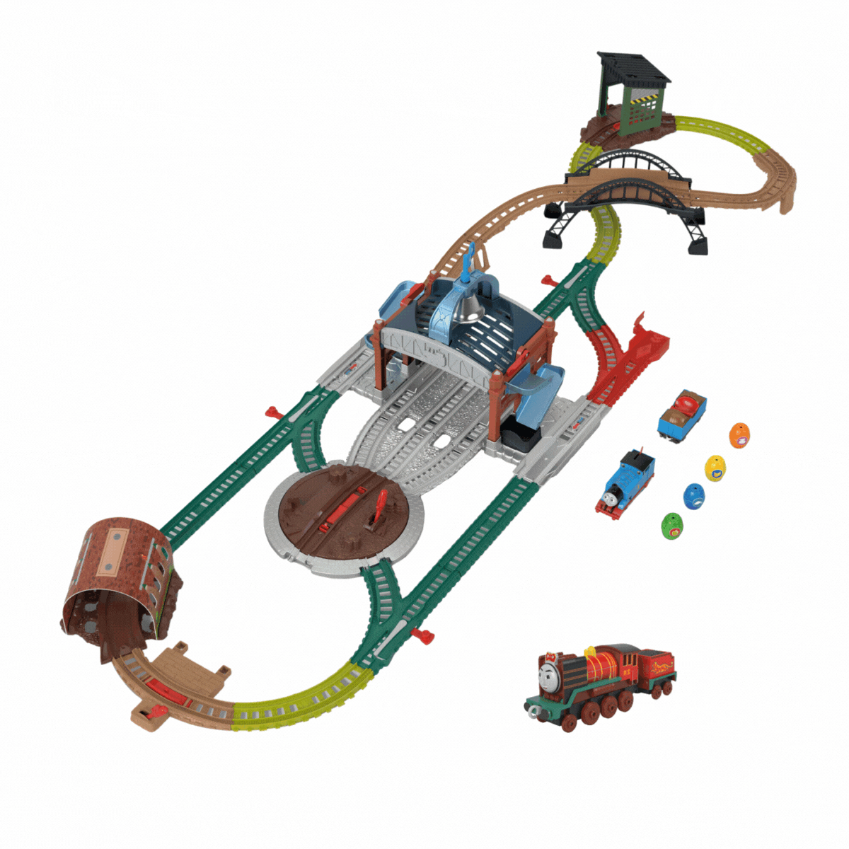 Bundle: Thomas & Friends Load & Launch Playset + Engine