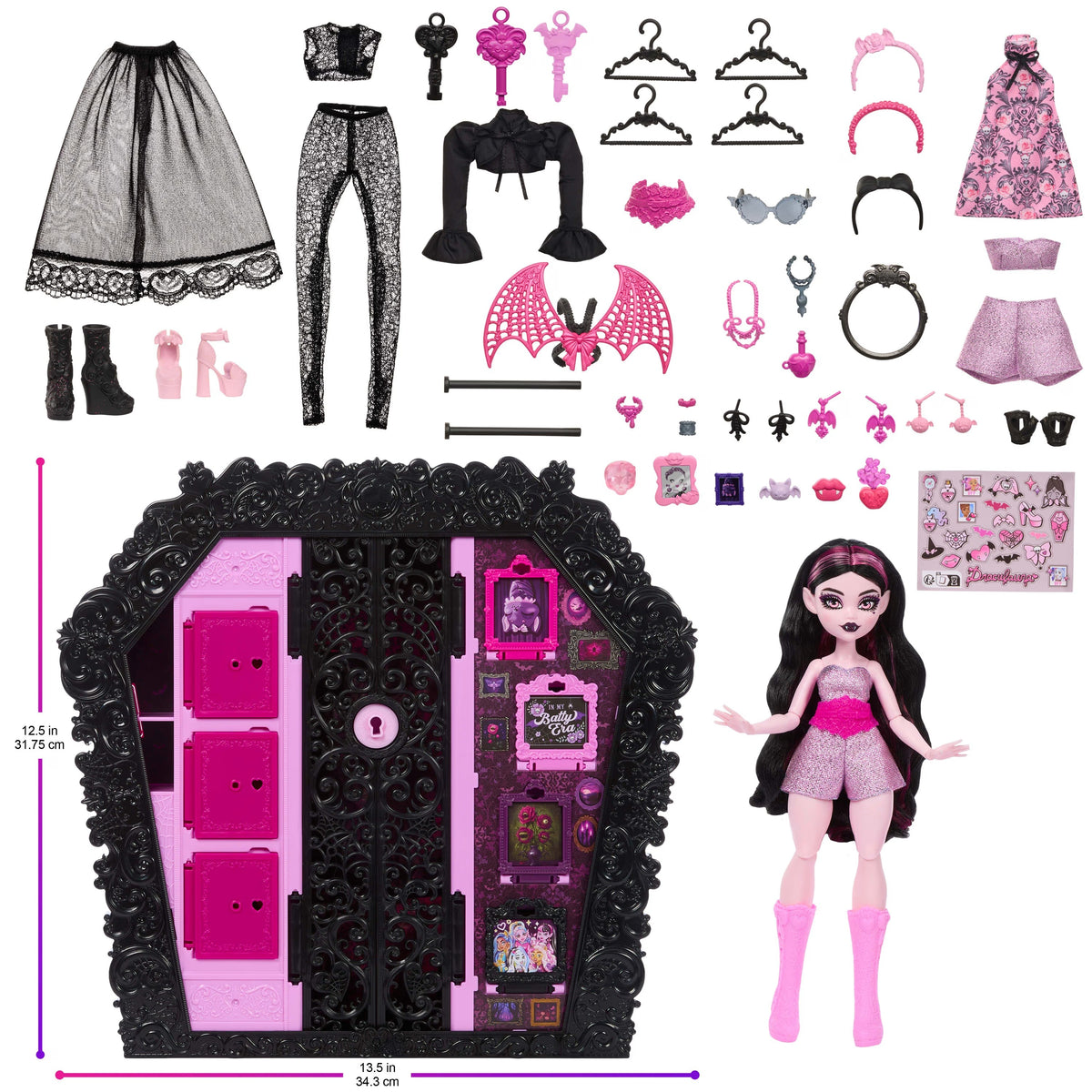 Monster High Skulltimate Secrets Ultimate Skulltimate Playset With Draculaura Doll & 40 Accessories