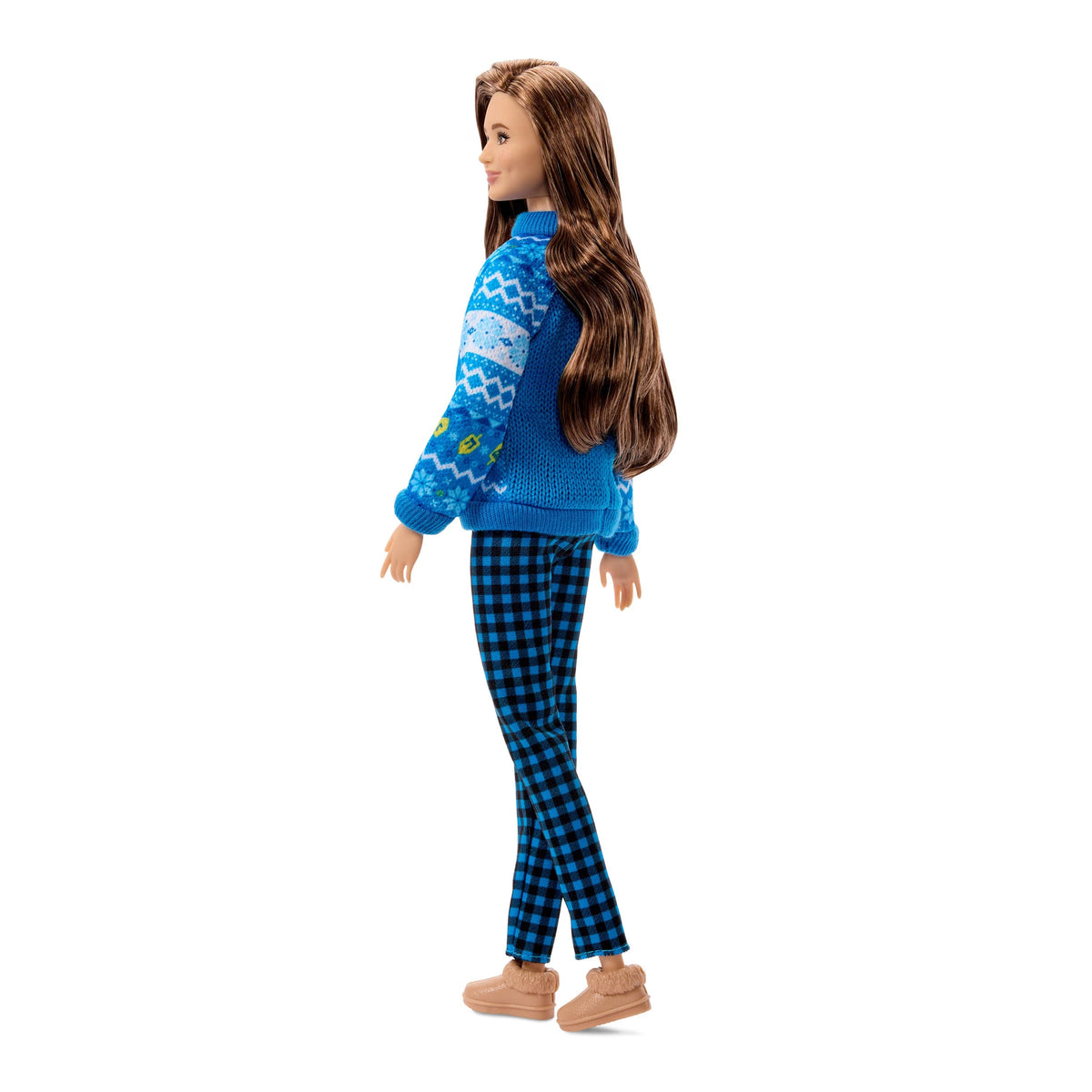 Barbie Holiday Sweater Doll, Collectible Ugly Sweater Doll in Themed Knit Sweater