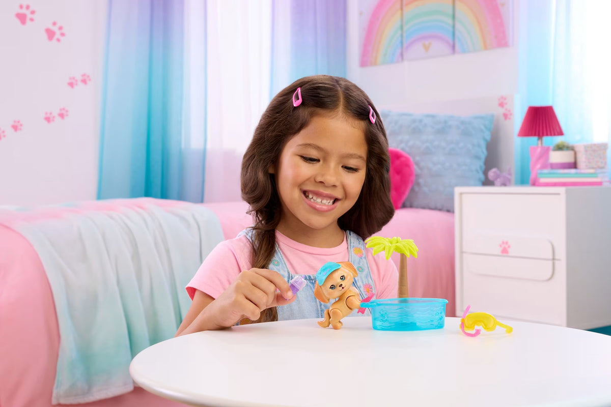 Barbie Dream Squad Pet Puppy And Pool With Color-Changing Accessories