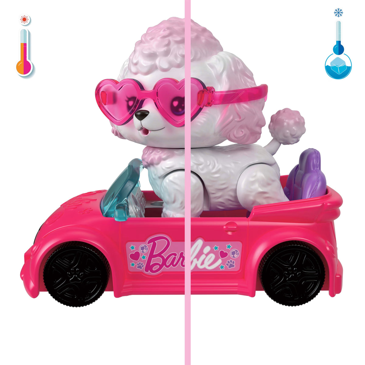 Barbie Dream Squad Pet Poodle And Convertible With Color-Changing Accessories