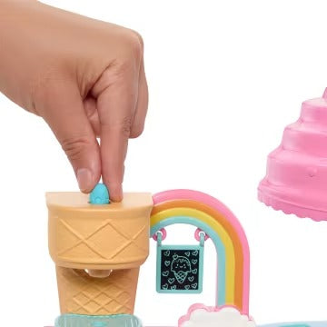 Barbie Club Chelsea Ice Cream Shop Playset With Chelsea Doll, 2 Dough Colors, And Accessories