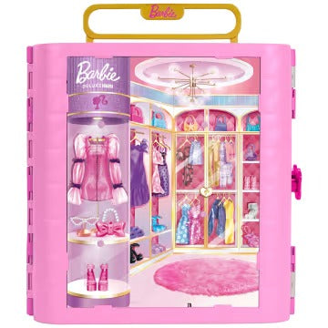 Barbie Closet With Spin & Style Feature, Vanity, Ottoman, 4 Fashions, 20+ Pieces, Portable Storage