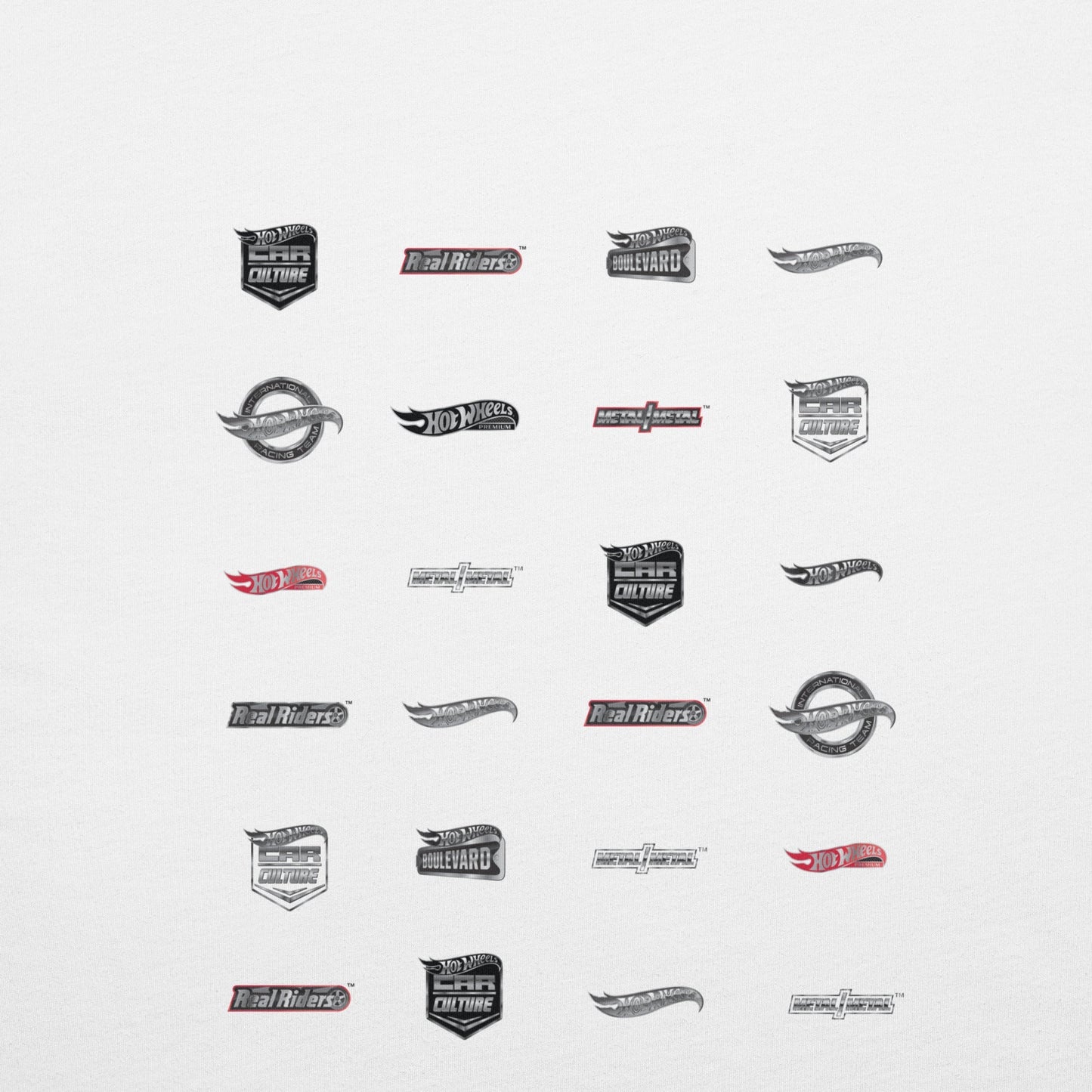 Hot Wheels Logos White T-Shirt