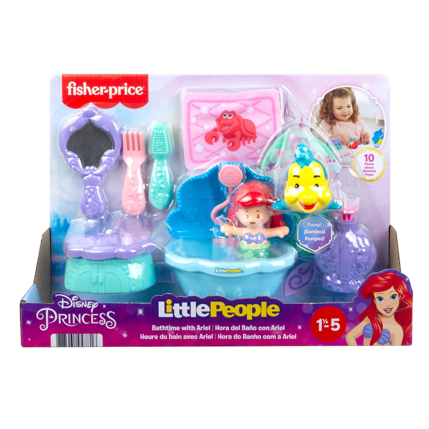 Fisher-Price - Disney Princess Bath time with Ariel by Little People